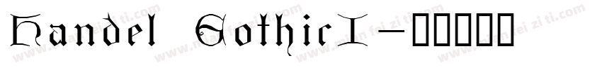 Handel GothicI字体转换